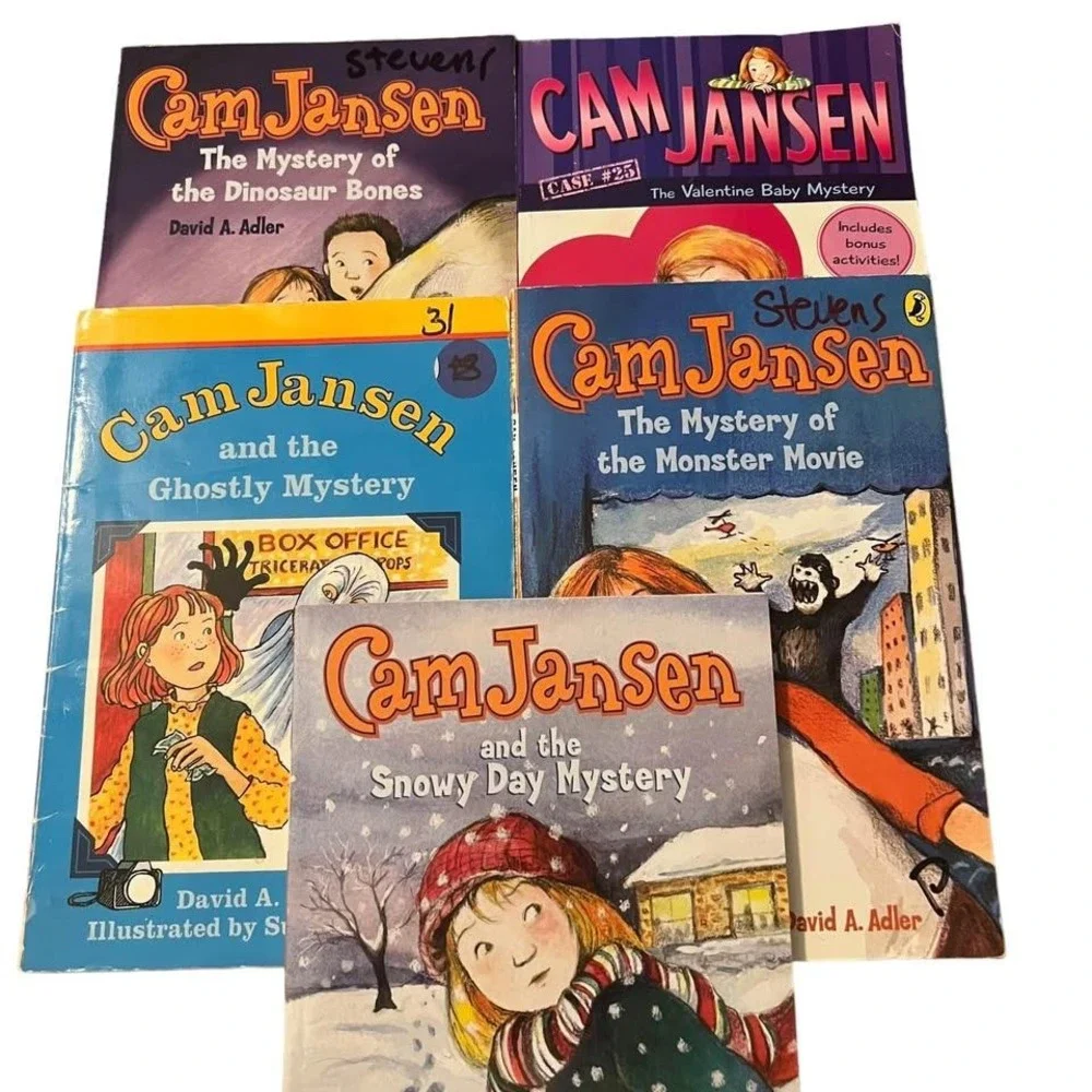 Cam‎ Jansen Book Lot Of 5 Books By David A Adler Mysteries Dinosaurs Ghosts